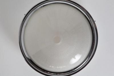  Artemide Large 1960s Sergio Mazza Glass and Metal Ceiling or Wall Lamp for Artemide