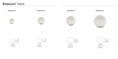  Artemide Michele De Lucchi Dioscuri Table Lamp