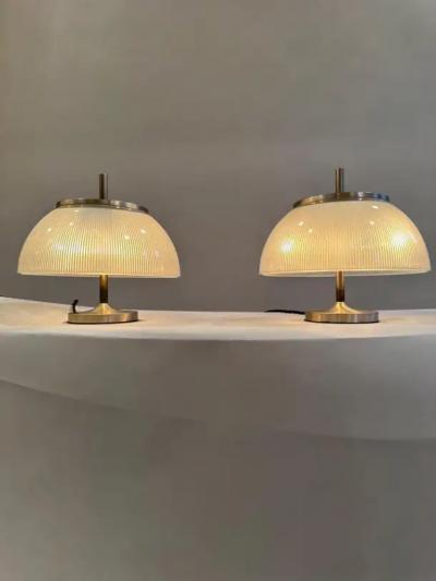  Artemide Pair Sergio Mazza Alfetta table lights for Artemide c1960