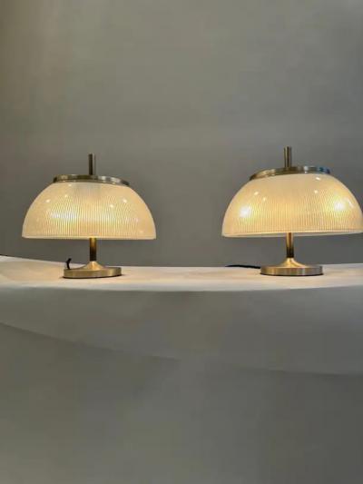  Artemide Pair Sergio Mazza Alfetta table lights for Artemide c1960