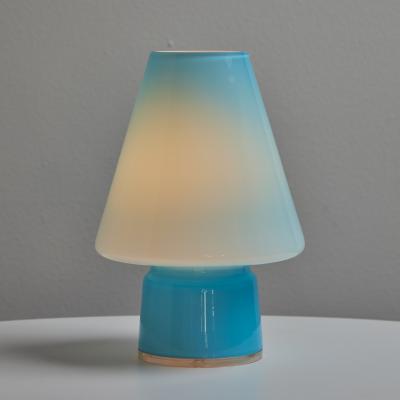  Artemide Pair of 1980s Memphis Style Glass BiBi Table Lamps for Artemide