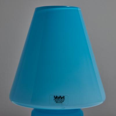  Artemide Pair of 1980s Memphis Style Glass BiBi Table Lamps for Artemide