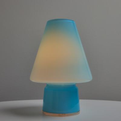  Artemide Pair of 1980s Memphis Style Glass BiBi Table Lamps for Artemide