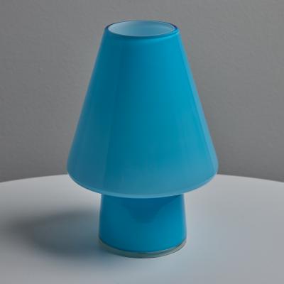  Artemide Pair of 1980s Memphis Style Glass BiBi Table Lamps for Artemide