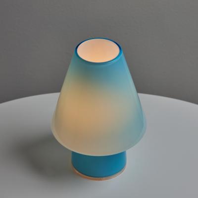  Artemide Pair of 1980s Memphis Style Glass BiBi Table Lamps for Artemide