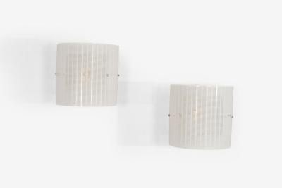  Artemide Pair of Mario Botta for Artemide Shogun White Wall Sconces 1986