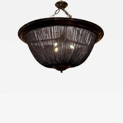  Arteriors Home Huge Modern Arteriors Black Chain Basket Pendant Chandelier