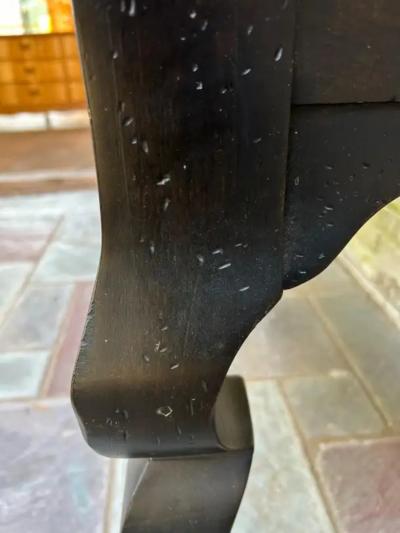  Artes De Mexico Fabulous Brutalist Modern Iron Strap Inlayed Console Table with Matching Stools