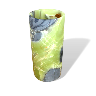  Artisan Ambient Cylinder Shaped Table Lamp in Green Onyx