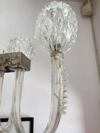  Artisti Barovier Barovier 1940s Moderne Murano Glass Chandelier