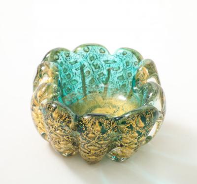  Artisti Barovier Barovier Emerald Green Gold Fleck Vide Poche