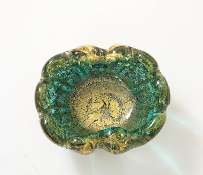  Artisti Barovier Barovier Emerald Green Gold Fleck Vide Poche