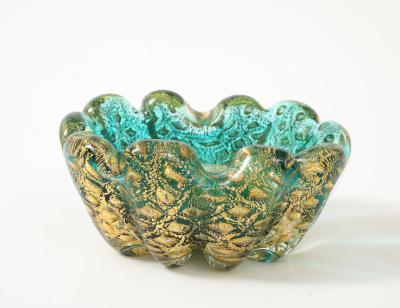  Artisti Barovier Barovier Emerald Green Gold Fleck Vide Poche