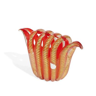  Artisti Barovier Barovier Poppy Murano Glass Vase