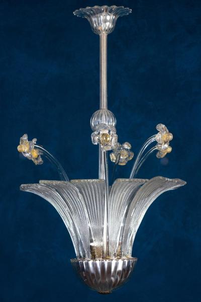  Artisti Barovier Charming Mid Century Chandelier or Lantern by Barovier 1950
