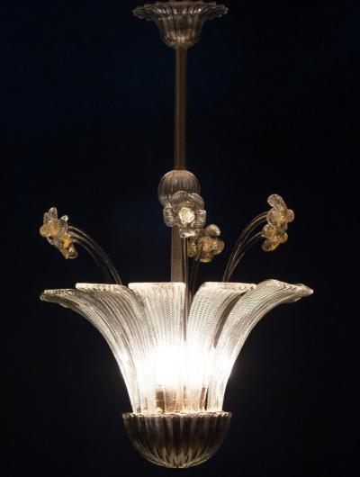  Artisti Barovier Charming Mid Century Chandelier or Lantern by Barovier 1950