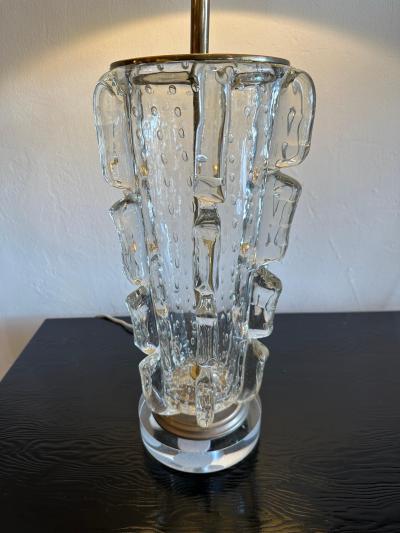  Artisti Barovier Vintage 1940s Barovier Bubbled Murano Glass Table Lamp