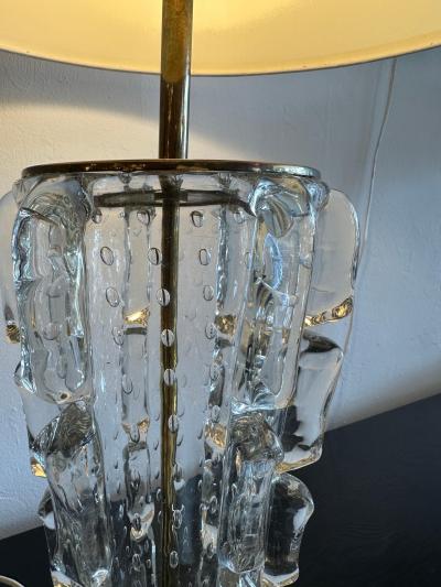  Artisti Barovier Vintage 1940s Barovier Bubbled Murano Glass Table Lamp