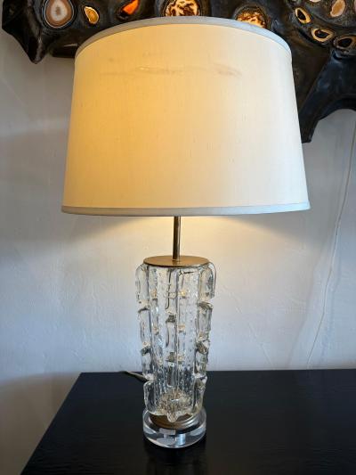  Artisti Barovier Vintage 1940s Barovier Bubbled Murano Glass Table Lamp