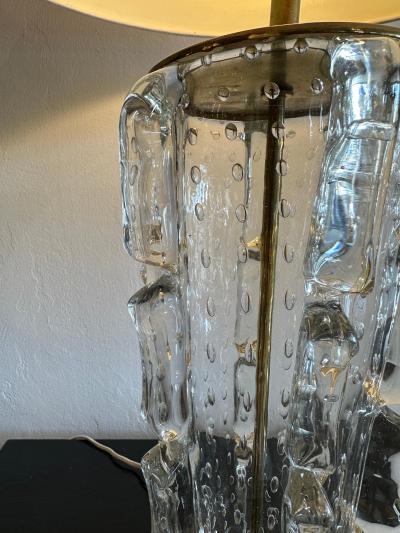  Artisti Barovier Vintage 1940s Barovier Bubbled Murano Glass Table Lamp
