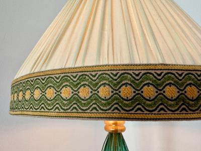  Artisti Barovier Vintage Barovier Green Murano Glass Floor Lamp w Gold Foil Inclusions