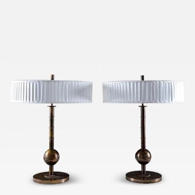 Arvid B hlmarks Lampfabrik Pair of Table Lamps by B hlmarks Sweden 1930s
