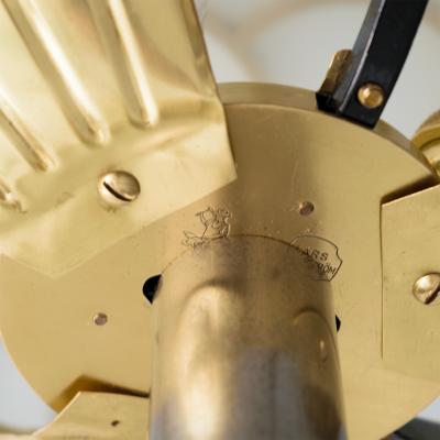  Arvika Konsthantverk LARS HOLMSTROM 1930S STEEL BRASS FIXTURE round ARVIKA STUDIO SWEDEN A 