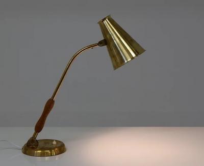  Asea ASEA Attributed Scandinavian Midcentury Desk Lamp in Brass