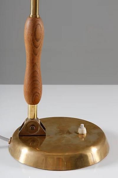  Asea ASEA Attributed Scandinavian Midcentury Desk Lamp in Brass