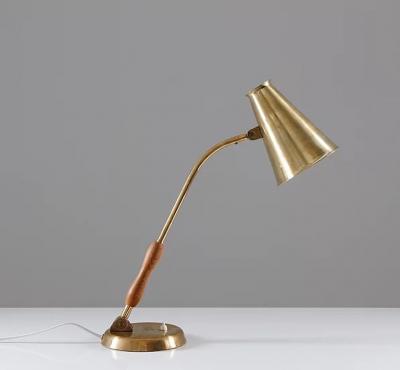  Asea ASEA Attributed Scandinavian Midcentury Desk Lamp in Brass