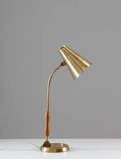  Asea ASEA Attributed Scandinavian Midcentury Desk Lamp in Brass