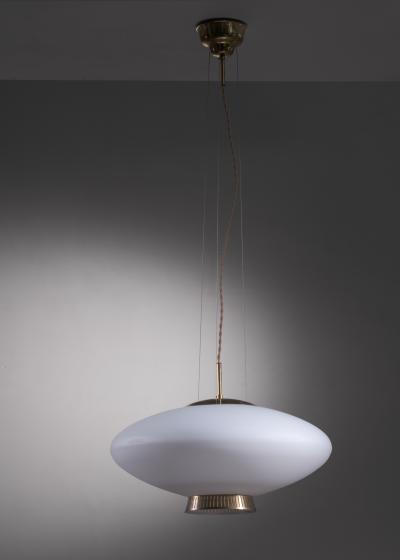  Asea ASEA opaline glass and brass pendant