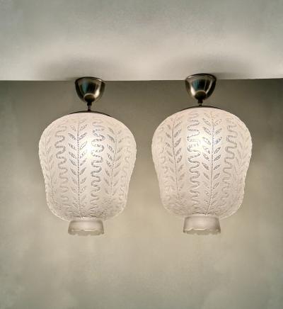  Asea ASEA pair of ceiling lights model no 2920 circa 1945