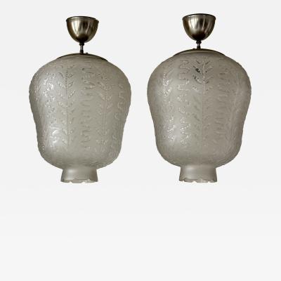 Asea ASEA pair of ceiling lights model no 2920 circa 1945