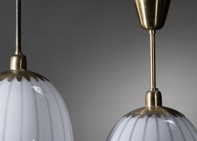  Asea ASEA pair of glass and brass pendants