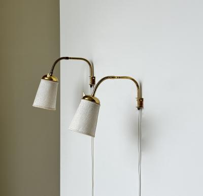  Asea Attributed to ASEA pair of adjustable wall lamps 1950s