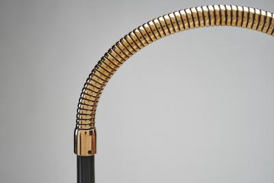  Asea Black Lacquered Metal Floor Lamp by ASEA Sweden 1950s