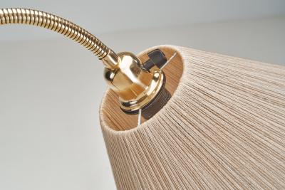 Asea Black Lacquered Metal Floor Lamp by ASEA Sweden 1950s