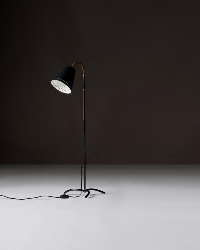  Asea Brass and Enameled Metal Adjustable Skruven Floor Lamp by Asea Sweden c 1950