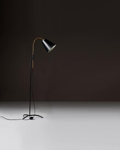  Asea Brass and Enameled Metal Adjustable Skruven Floor Lamp by Asea Sweden c 1950