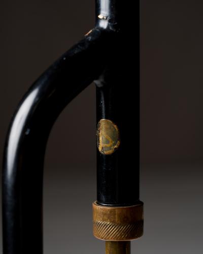  Asea Brass and Enameled Metal Adjustable Skruven Floor Lamp by Asea Sweden c 1950