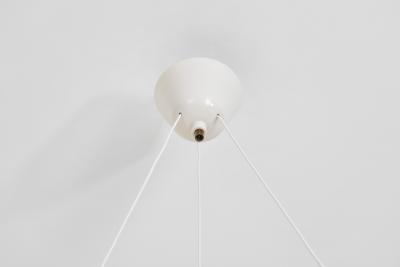  Asea Brass and Opal Glass Pendant Ceiling Lamp by ASEA Sweden 1950s