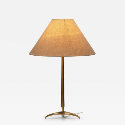  Asea E1342 Brass Table Lamp by Asea Belysning Sweden Mid 20th Century