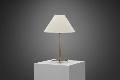  Asea Model E1342 Brass Table Lamp with Tripod Base by ASEA Sweden Mid 20th Century