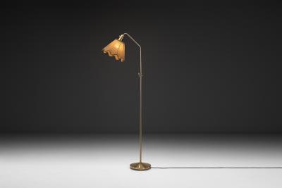  Asea Model E1750 Brass Floor Lamp for ASEA Sweden Mid 20th Century