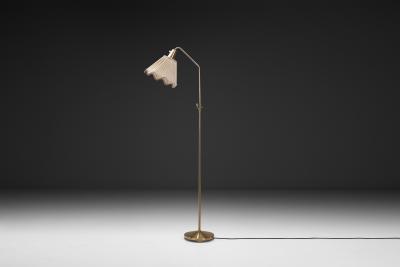  Asea Model E1750 Brass Floor Lamp for ASEA Sweden Mid 20th Century