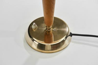  Asea Model EA1288 Brass and Wood Table Lamp for ASEA Sweden ca 1940s