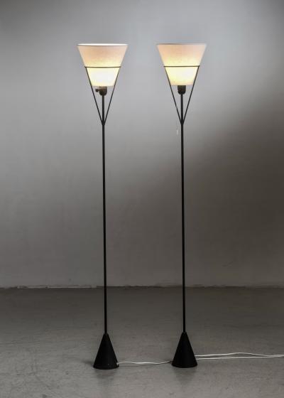  Asea Pair of Carl Aub ck floor lamps for ASEA