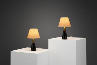  Asea Pair of Model E1291 Table Lamps from ASEA Sweden ca 1950s