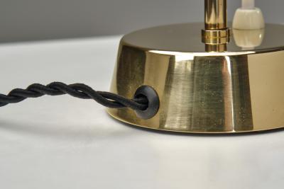  Asea Pair of Scandinavian Brass Table Lamps by ASEA Sweden 1970s